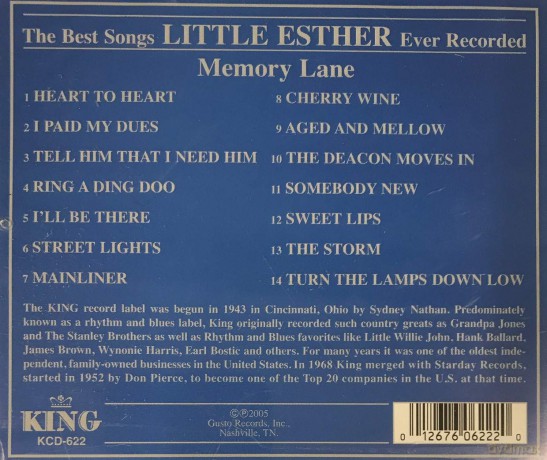 Little Esther: Memory Lane: Her Best Songs Ever [CD]