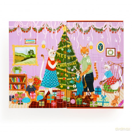 Meowy Christmas 12 Days of Puzzles 500 Piece Countdown [KSIĄŻKA]