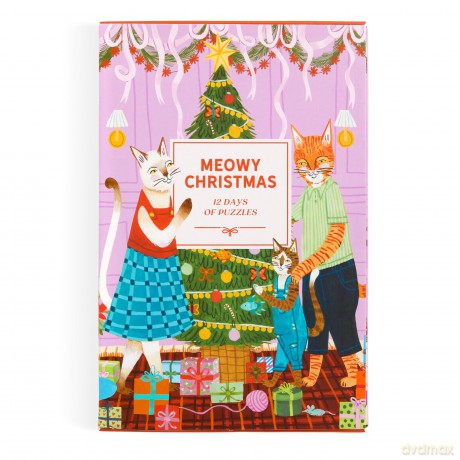 Meowy Christmas 12 Days of Puzzles 500 Piece Countdown [KSIĄŻKA]