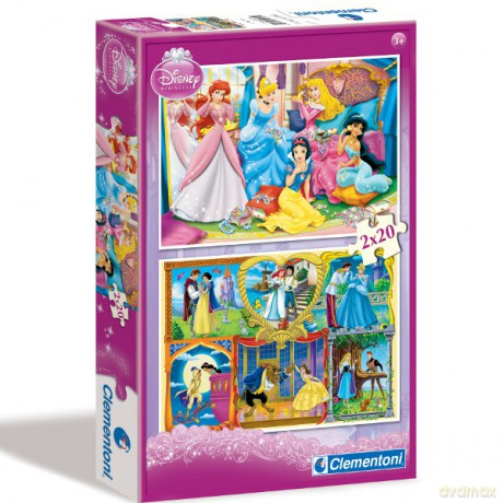 CLEMENTONI 2X20 El. Księżniczki [PUZZLE]