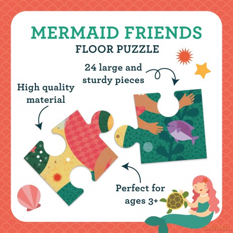 Mermaid Friends Floor Puzzle
