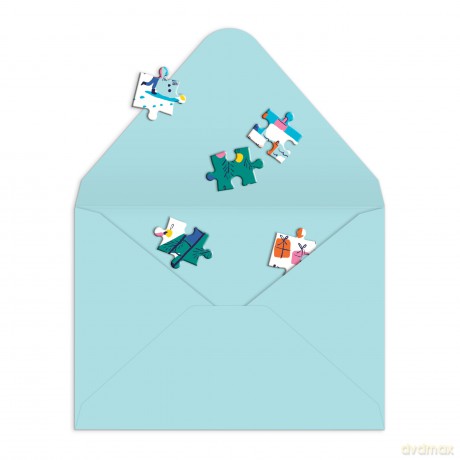 Merry Bright Greeting Card Puzzle [KSIĄŻKA]