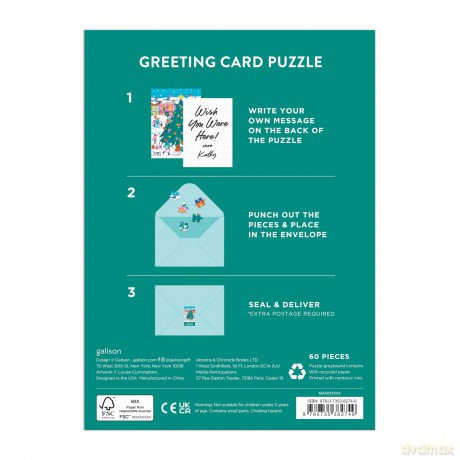 Merry Bright Greeting Card Puzzle [KSIĄŻKA]