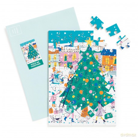 Merry Bright Greeting Card Puzzle [KSIĄŻKA]