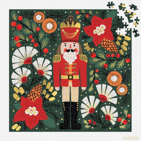 Merry Nutcracker 500 Piece Foil Puzzle [KSIĄŻKA]
