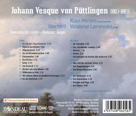 Mertens: Mertens/Lavrynenko-Puttlingen - Romantic Songs [CD]