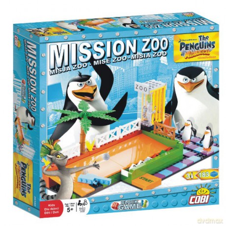COBI Misja ZOO gra klockowa Pingwiny z Madagaskaru [KLOCKI]