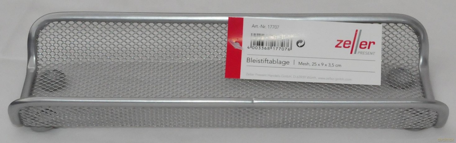 Mesh Bleistiftablage Alufarben