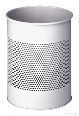 Metall-Papierkorb 15l Lichtgra