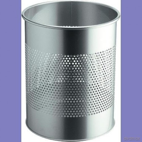Metall-Papierkorb 15l silber