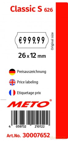METO Classic S 626 Preisauszeichner