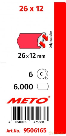 Meto: METO Preisetiketten leuchtrot permanent