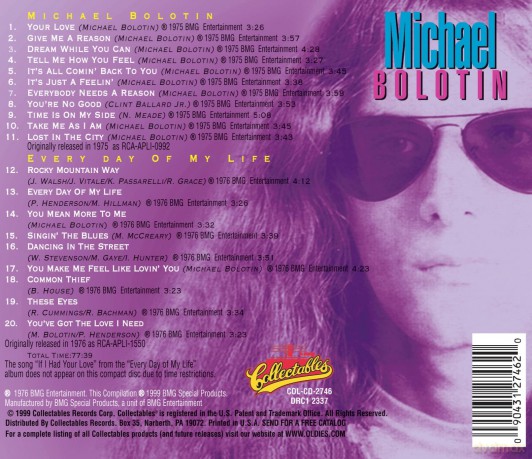 Michael Bolotin: Michael Bolotin, Everyday Of My Life [CD]