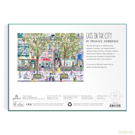 Michael Storrings Cats In The City 1000 Piece Puzzle [KSIĄŻKA]