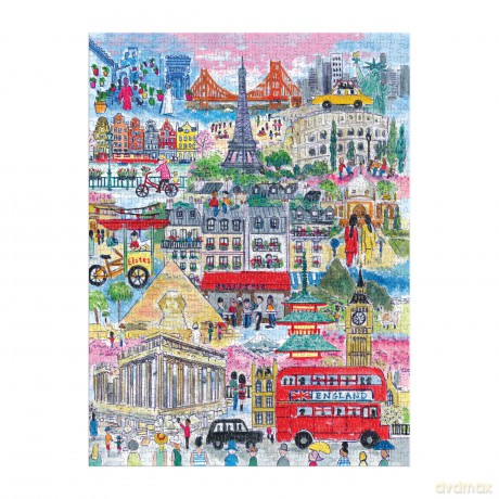 Michael Storrings Cities Around the World 1000 Piece Puzzle [KSIĄŻKA]