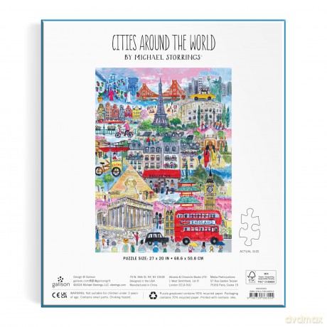 Michael Storrings Cities Around the World 1000 Piece Puzzle [KSIĄŻKA]