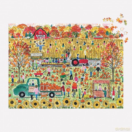 Michael Storrings Pumpkin Patch 1000 Piece Puzzle [KSIĄŻKA]