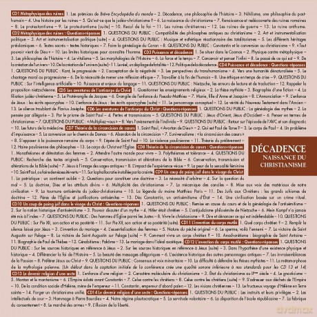 Michel Onfray-Decadence Vol. 1 - Naissance Du Christianisme (14 Cd Boxset): Michel Onfray-Decadence Vol. 1 - Naissance Du Christianisme (14 Boxset) [14CD]