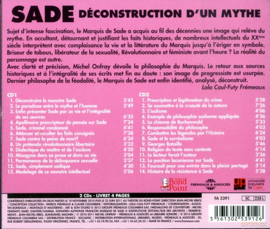 Michel Onfray-Sade Déconstruction DUn Mythe: Michel Onfray-Sade Déconstruction DUn Mythe [2CD]