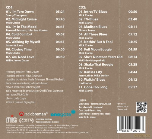 Mick Clarke Band-Shake That Boogie (Live In Bremen 1989): Mick Clarke Band-Shake That Boogie (Live in Bremen 1989) [2CD]