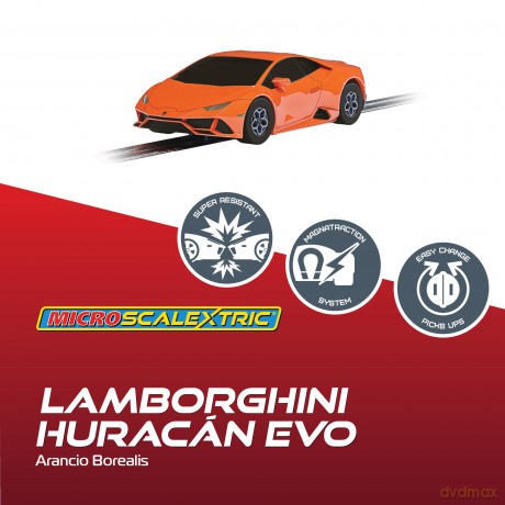 Micro Scalextric Lamborghini Huracan Evo Car Orange