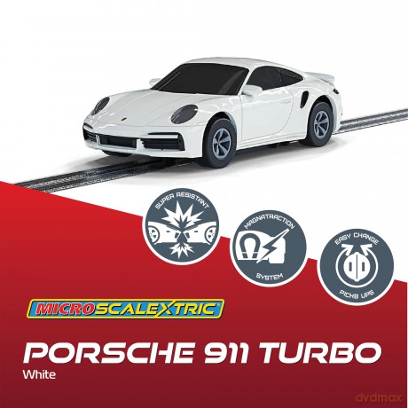 Micro Scalextric Porsche 911 Turbo Car White