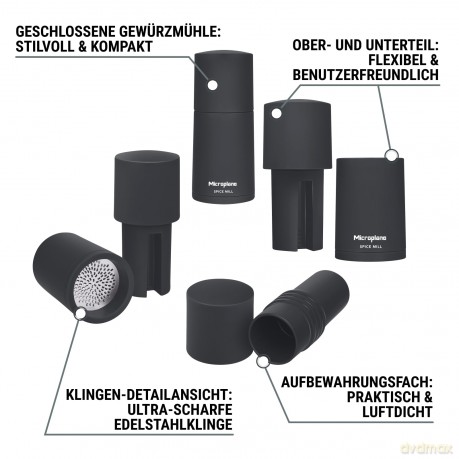 Microplane Gewźrzmźhle 2in1 Anthrazit