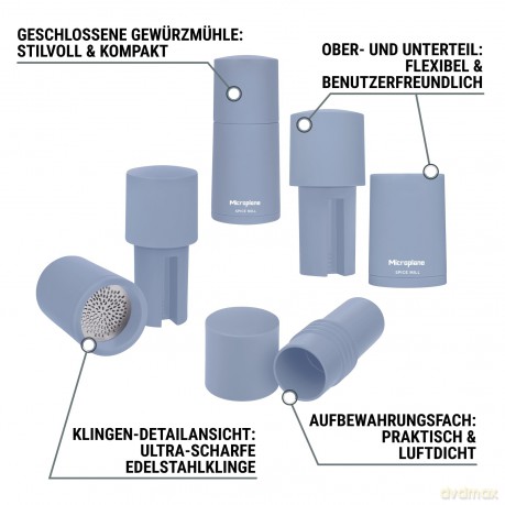 Microplane Gewźrzmźhle 2in1 Kźstenblau