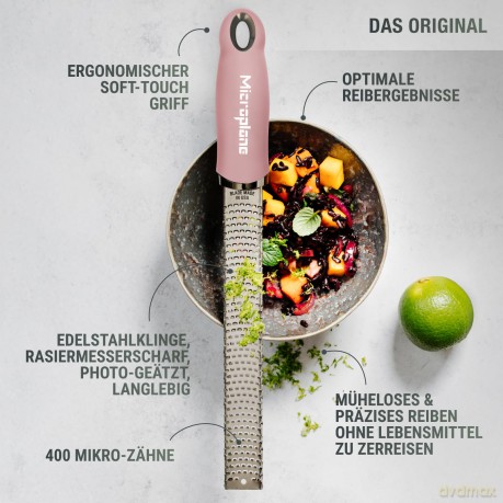 Microplane Zester Kźchenreibe in Altrosa