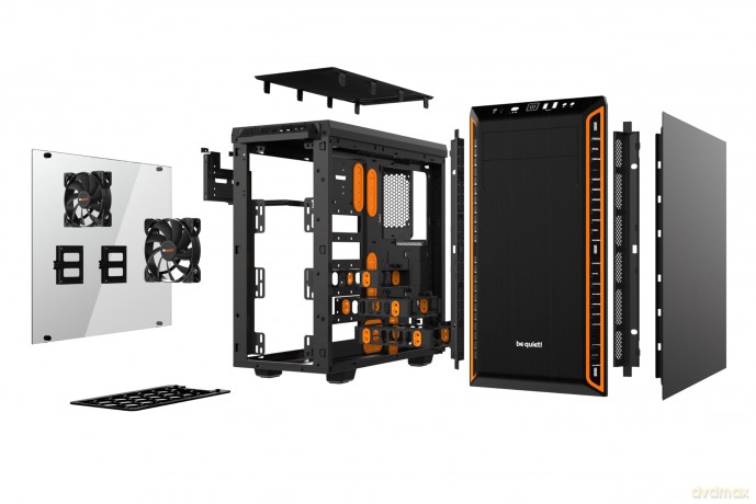 Midi be quiet! PURE BASE 600 orange wind