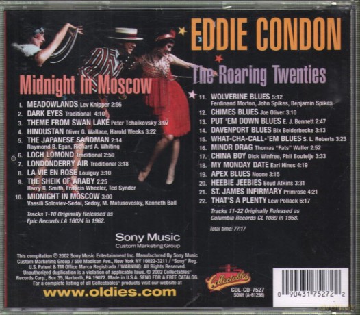 Eddie Condon: Midnight In Moscow/The Roaring Twen [2CD]