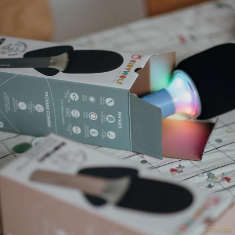 Mikrofon Bluetooth mit Licht blau
