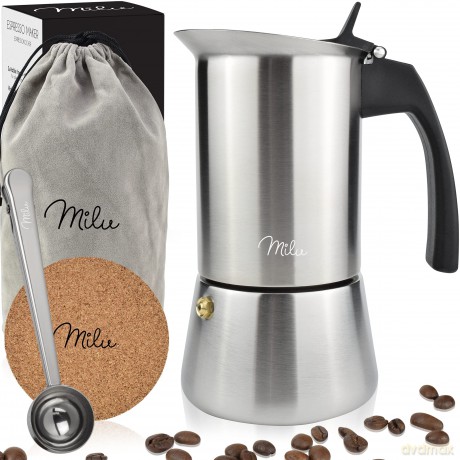 Milu: Milu Espressokocher silber, 2 Tassen