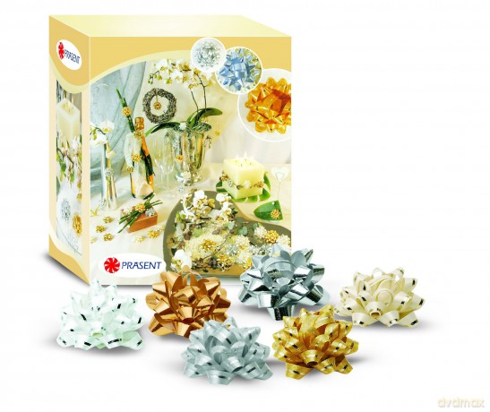 Minischleifen 75 St. gold/silb
