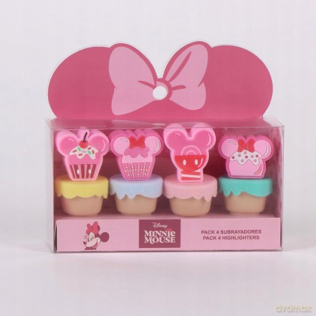 MINNIE - Pack of 4 mini Highlighters "fo