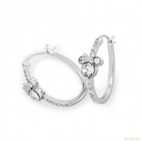 MINNIE - Silver Plated Stone Set Hoop Ea