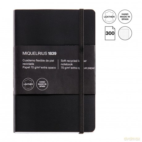Miquelrius: MIQUELRIUS Notizbuch Leather kariert, sc