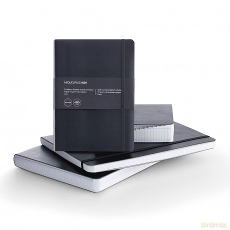 Miquelrius: MIQUELRIUS Notizbuch Leather kariert, sc