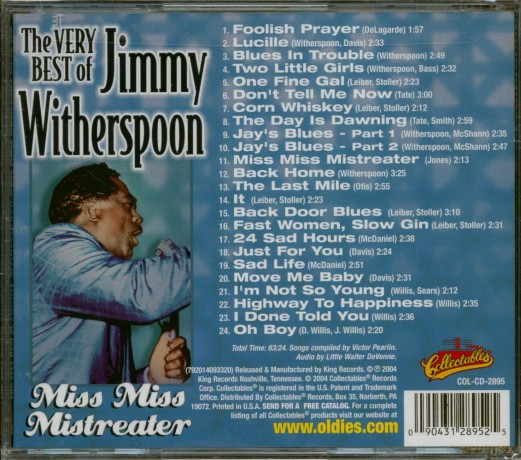 Jimmy Witherspoon: Miss Miss Mistreater [CD]