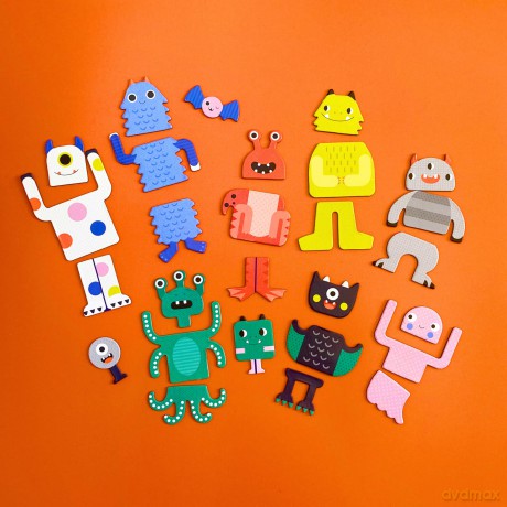 Mix + Match Monsters Magnetic Play Set [KSIĄŻKA]
