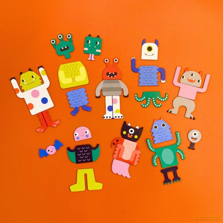 Mix + Match Monsters Magnetic Play Set [KSIĄŻKA]