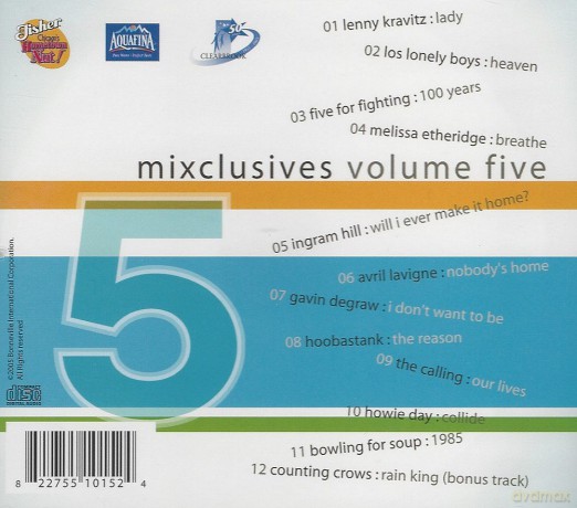 MIXCLUSIVES VOL.5-Lenny Kravitz,Avril Lavigne,Hoobastank,Counting Crow [CD]