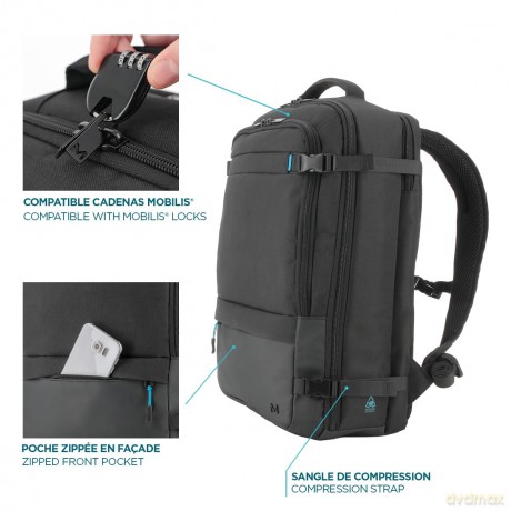 Mobilis Trendy 24h Backpack 14-16'' Blac