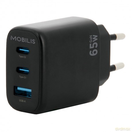 Mobilis Wall Charger - 65W - 2USB C + 1U