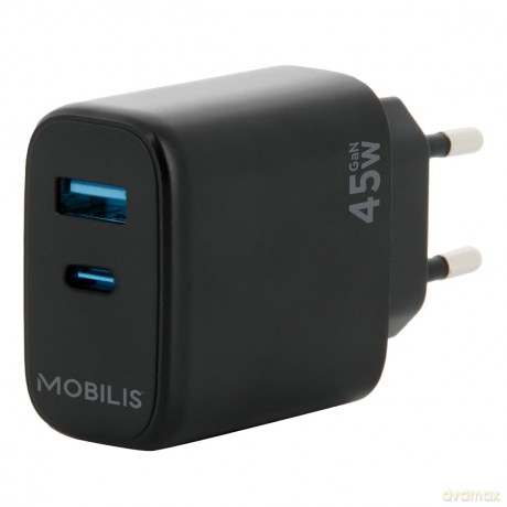 Mobilis Wall Charger 45W - 1 USB A 1 USB