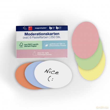 Moder.Karten oval 250 Bl