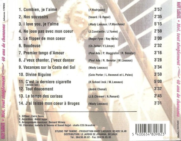 Mady Lassaux: Moi, Tout Simplement [CD]