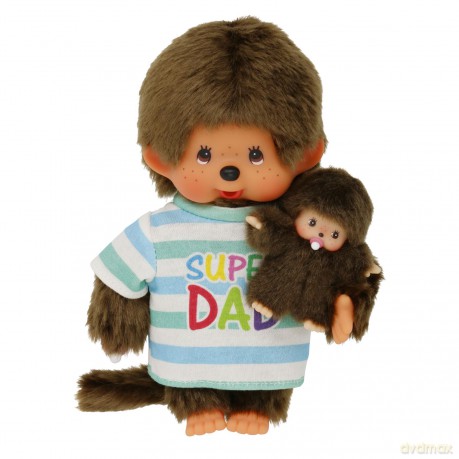 Monchhichi 20cm Super Dad + Baby
