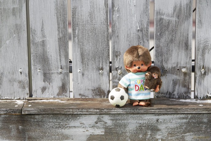 Monchhichi 20cm Super Dad + Baby