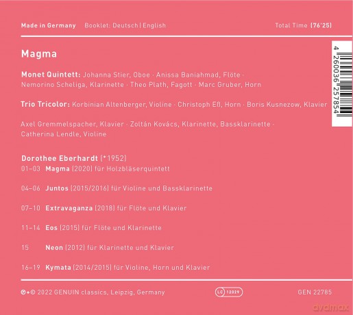 Monet Quintett: Monet Quintett/Trio Tricolor-Magma [CD]
